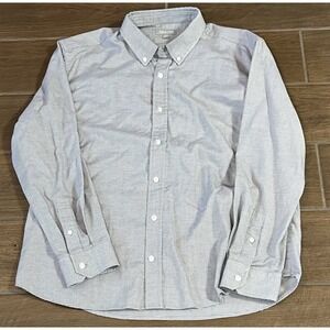 Ash & Erie Shirt Mens Large Gray Standard Cotton Blend Long Sleeve Button Up